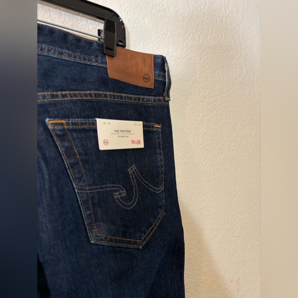 Ag Adriano Goldschmied Men's Straight Jeans in Dark Indigo - Picture 4 of 5